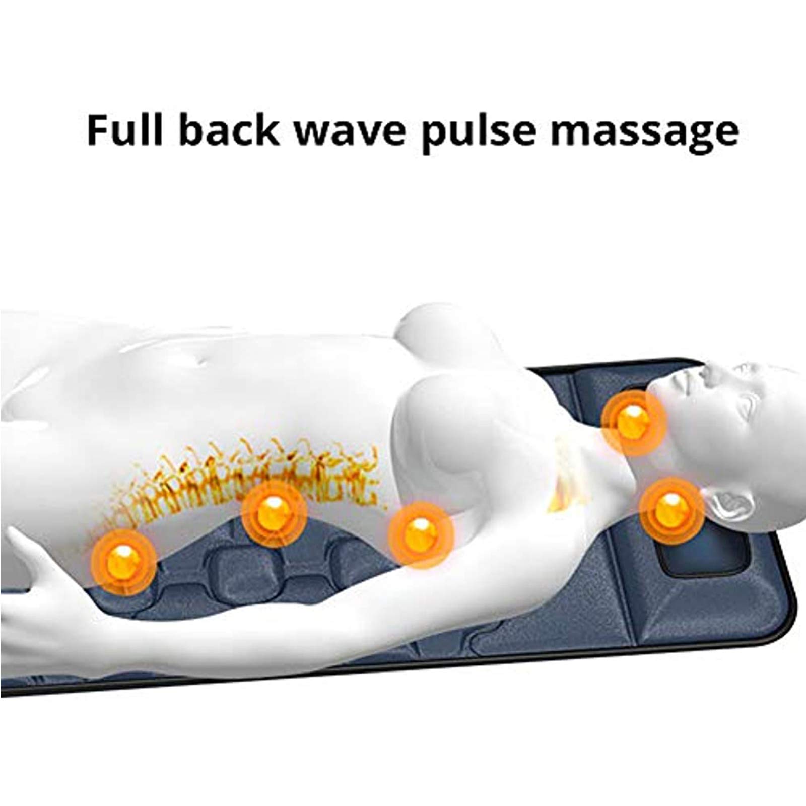 Materasso Massaggiante Riscaldato, Materasso Massaggiante Elettrico con Motori Vibranti, Massaggio Termico, Rilassamento Muscolare per Alleviare Il Dolore alla Schiena