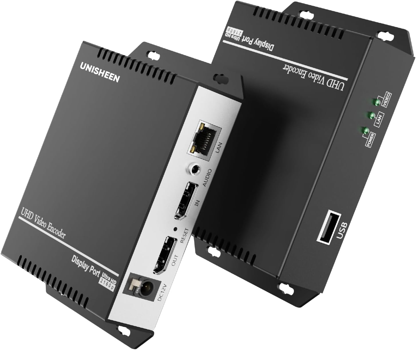 4K30 Display Port Video Streaming Encoder-Support UTP/SRT/RTSP/RTMPS/UDP/NVR,2160p30 Output,H.265/H.264 Live Broadcast on YouTube, Facebook, Wowza, Xtream Codes etc.