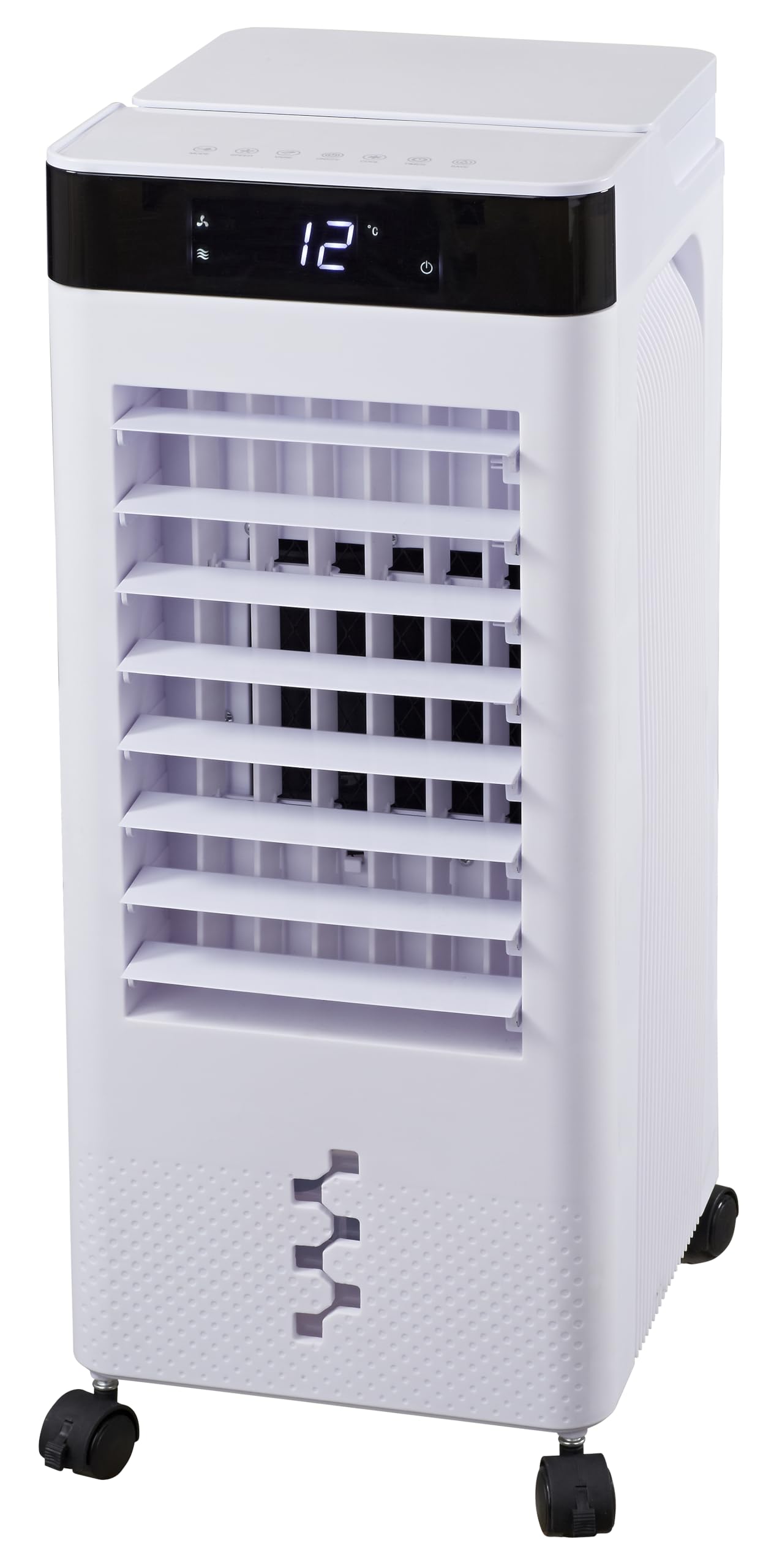 MY WAVE Climatizador Evaporativo Portátil 7L | Enfriador de Aire Silencioso con 2 Bloques de Hielo Incluidos, Mando a Distancia, Temporizador 12H, 3 Velocidades, Oscilación, Bajo Consumo