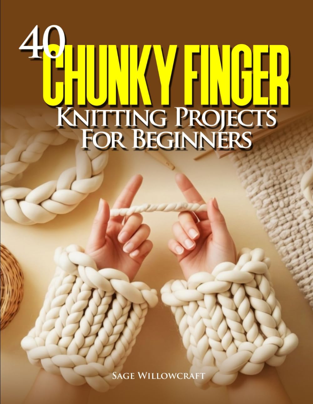 40 Chunky Finger Knitting Projects for Beginners: A Complete Guide to Creating Cozy Scarves, Blankets, and Home Décor Without Needles