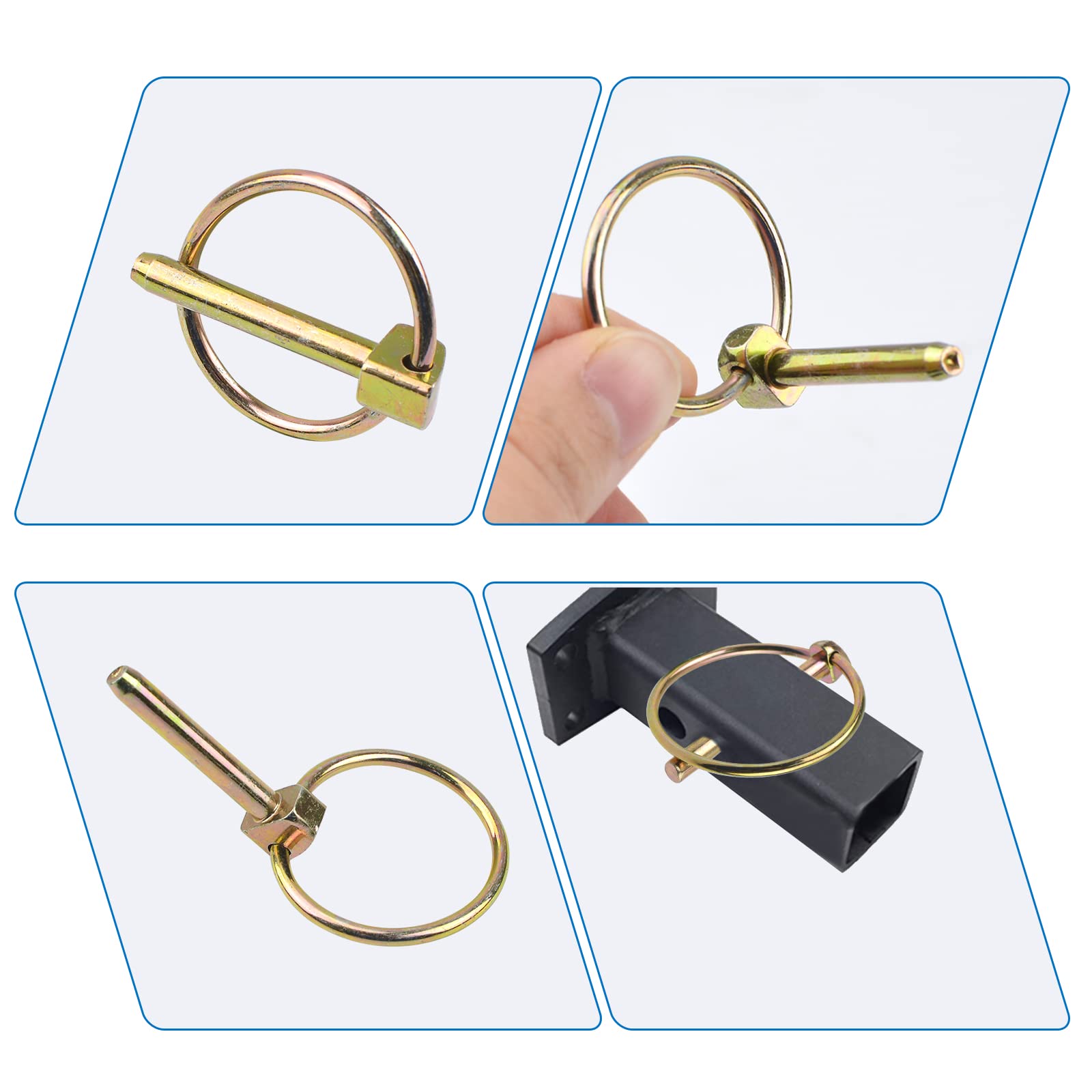 12 Perno Di Bloccaggio A Anello O - Per Trattori, Rimorchi, Camion, Tagliaerba, Acciaio Zincato - Foto 8