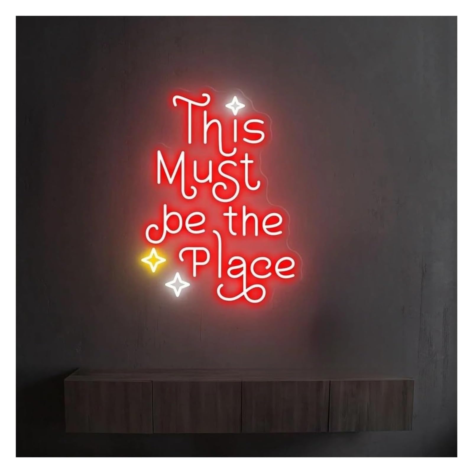 Zynther Neon lamp for neon Light Decoration This Must Be The Place for Sign LED Dimmable Powered 38cmx28cm(G)