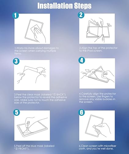 Miniatura 7 de MoKo Paquete de 2 protectores de pantalla para Samsung Galaxy Tab S10 PlusS9 PlusS9 FE PlusS7 FE 5GS8 PlusS7+ de 12.4 pulgadas, escritura de