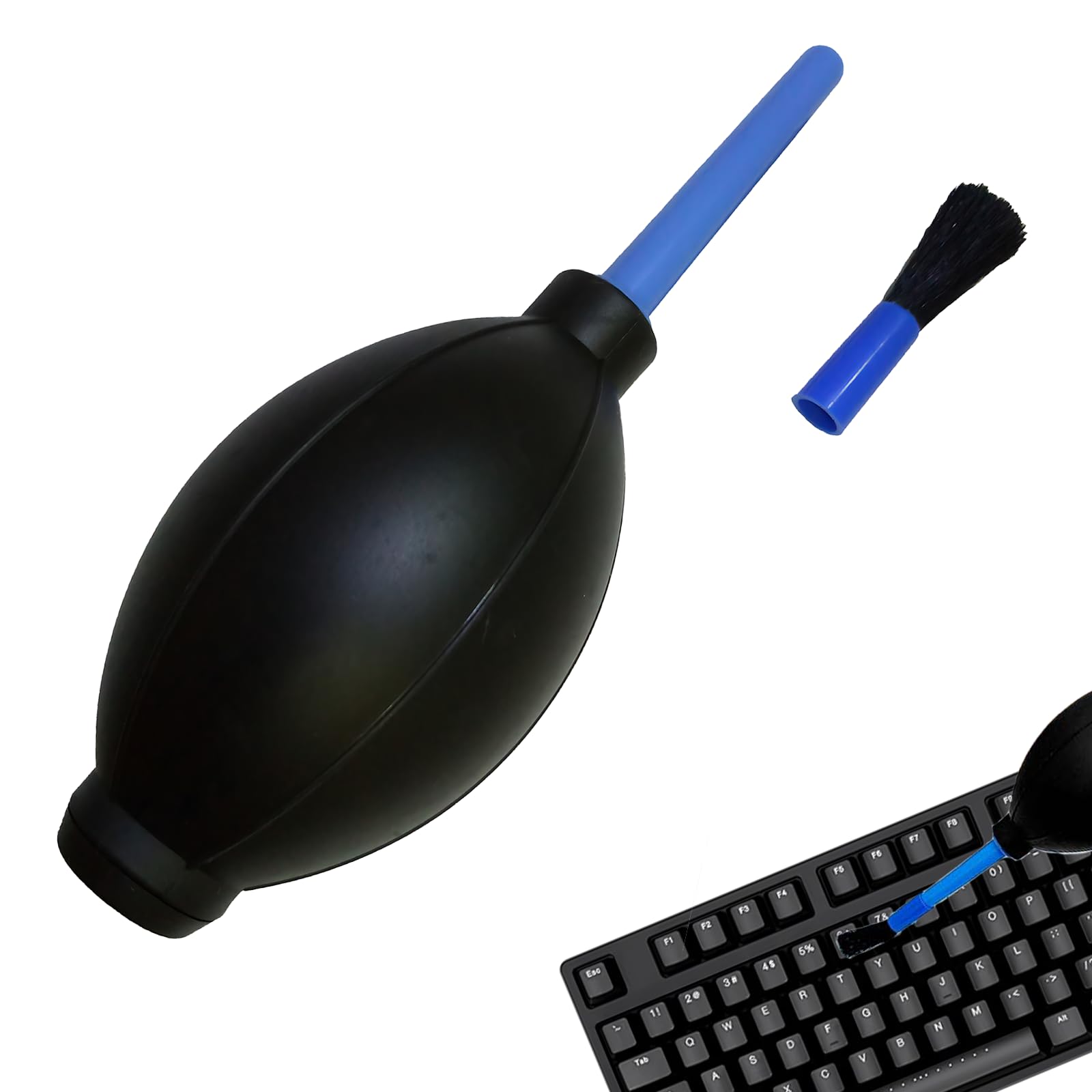 Camera Air Blower Bulb Cleaner with Soft Brush Hand Squeeze Puffer Pump for Lens Watch and Electronics Rocket