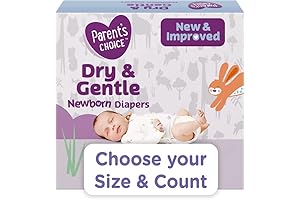 Parents Choice Dry and Gentle Newborn Diapers, Size N