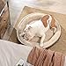 Feandrea Hundebett, Hundekorb, Katzenbett, Donut, Ø 75 cm, braun PGW075C01