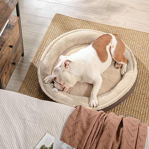 Feandrea Hundebett, Hundekorb, Katzenbett, Donut, Ø 75 cm, braun PGW075C01