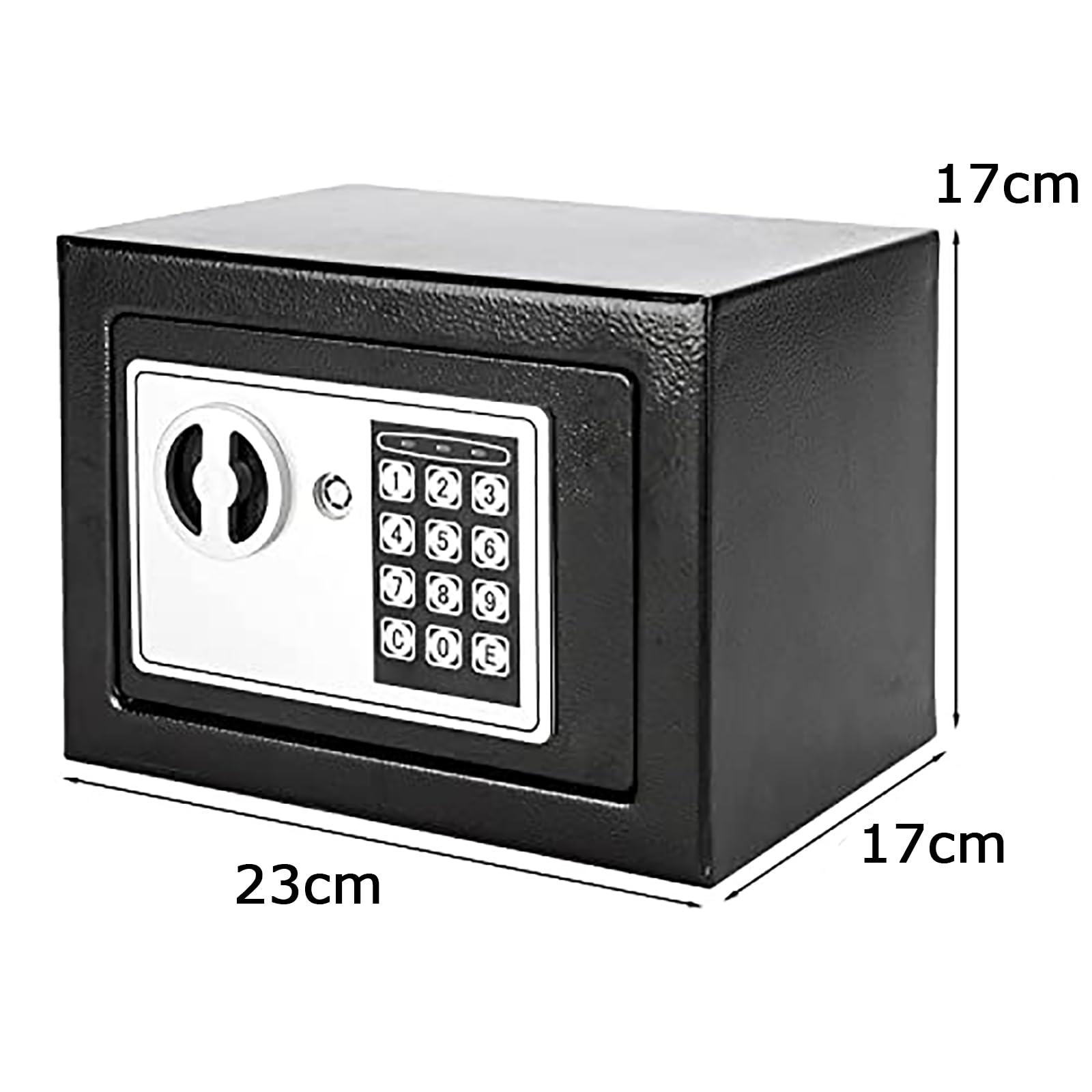 Alightup Coffre Fort Coffre-Fort électronique de Luxe à Verrouillage | numérique Home Office Hotel Business Jewelry Gun Cash Use Storage Money Gris avec Code/2 Clés - 4,8L (23 x 17 x 17 cm)