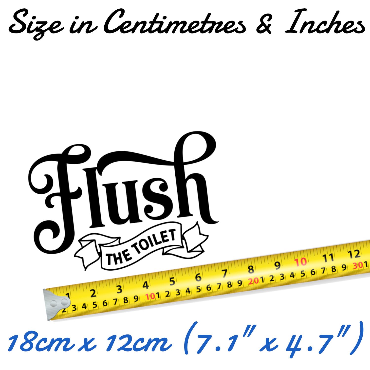 Flush The Toilet Quote Waterproof Sticker, Bathroom Vinyl Decal Décor, Mirror Decoration, Toilet Lid Decal, Home Wall Art, Black Door Sign