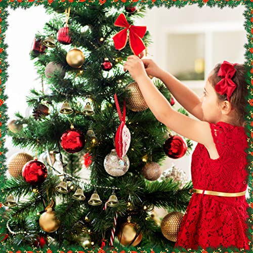 Igoolee 40Pcs Craft Bells, 1.7"X1.5" Craft Bells With Hooks For Diy Doorbell Wind Chimes Christmas Wedding Home Handmade Decoration (Bronze) #TOP4