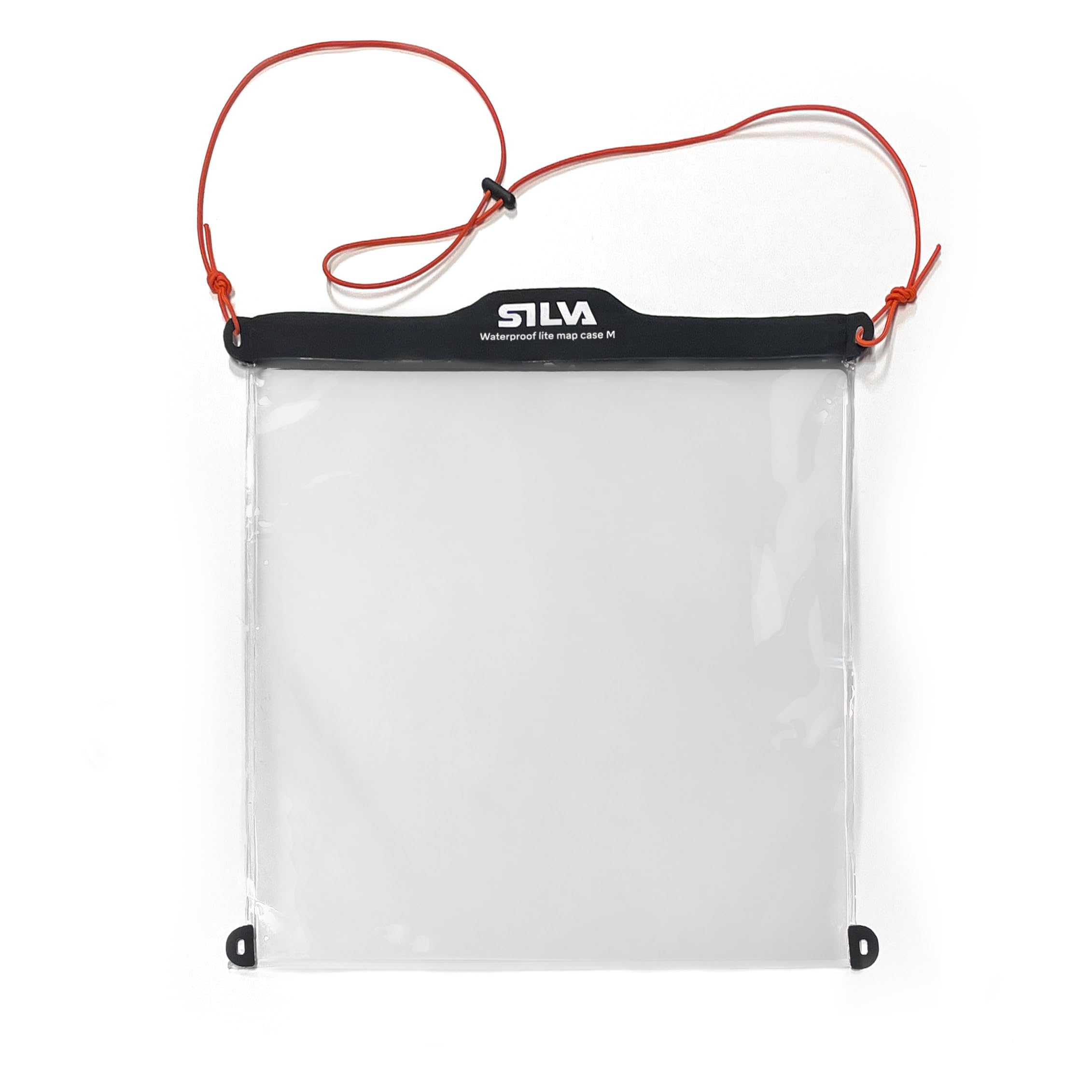 Silva Waterproof Map Case - Lite Medium - 302x297 mm - Touchscreen-Compatible - With Zip-Lock Closure & Paracord Neck Strap - Made of 0,2 mm TPU/PU material - Map Cases Waterproof Hiking