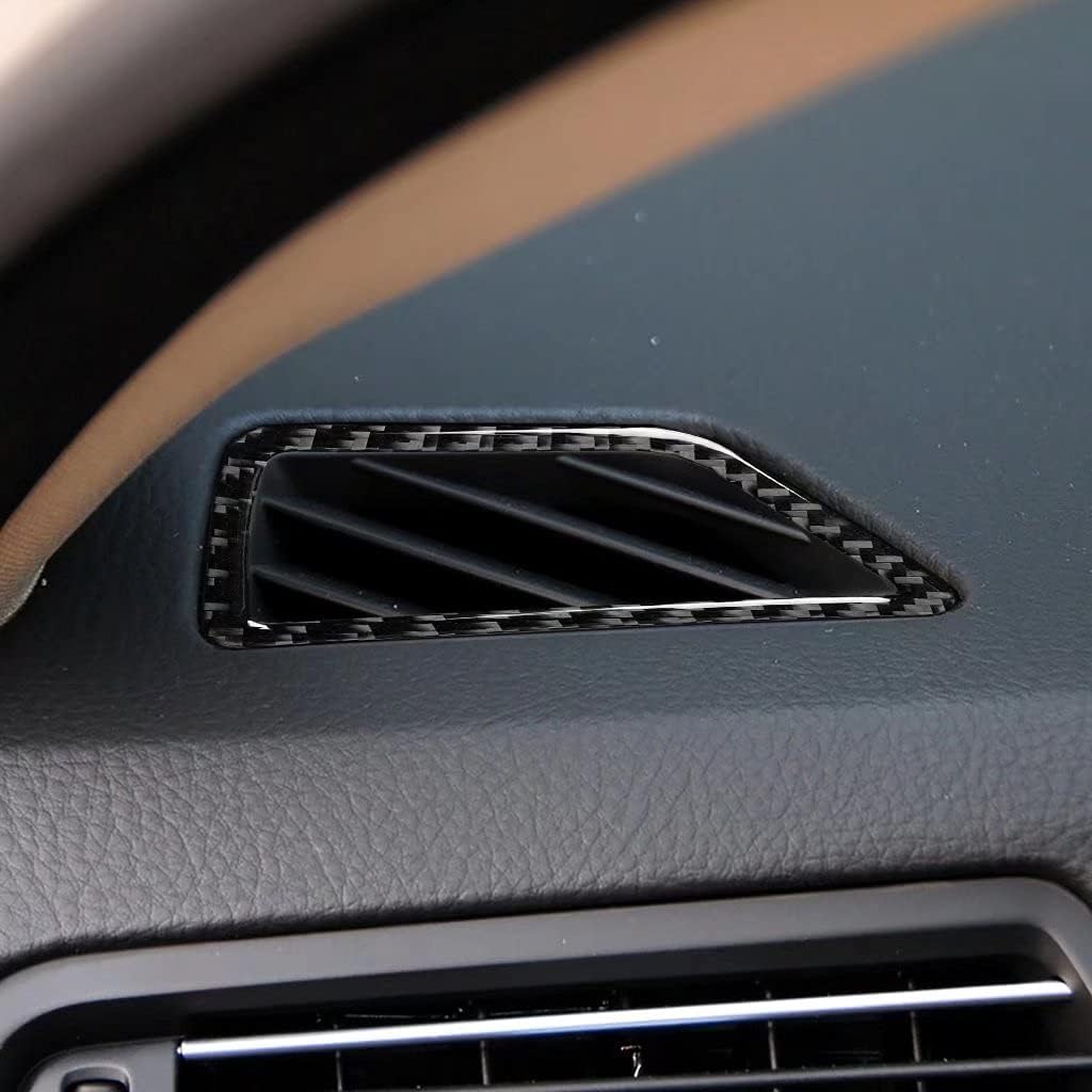 Car Interior Carbon Fiber Dashboard Side Air Conditioning Outlet Frame Trim for BMW 5 Series F10 2011-2017(Style A)
