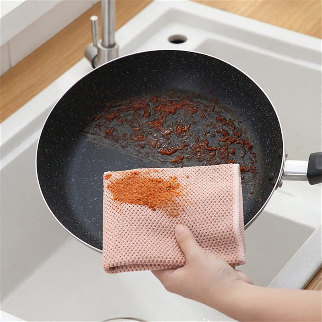RWRAPS 9 Uds. De Toallas de Cocina, paño de Cocina antigrasa, Trapos de Granos de maíz absorbentes eficientes, paño de Limpieza de Microfibra (9 Uds. De 30x30cm)