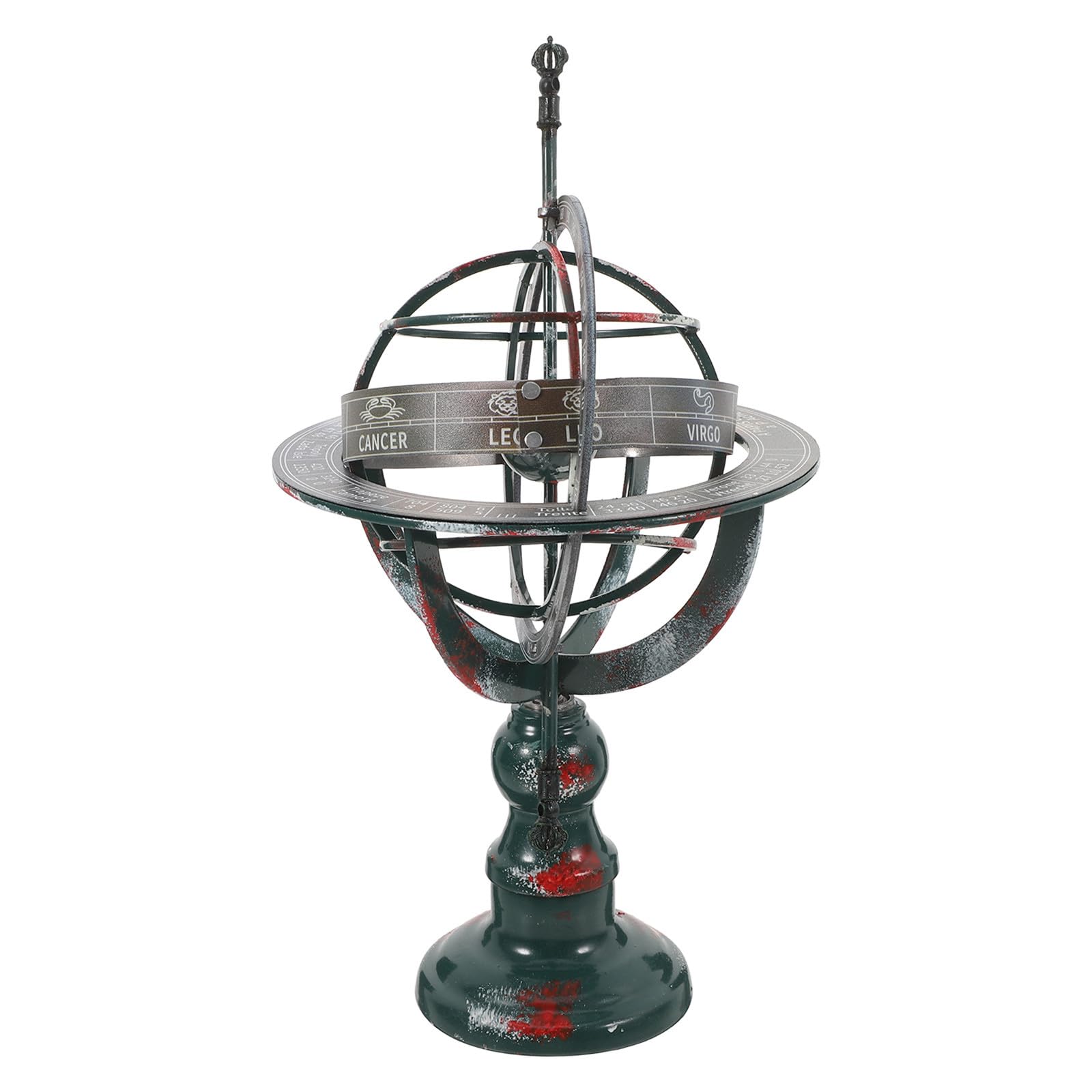 Homoyoyo Mappamondo Vintage Decorativo da Tavolo in Ferro Base Girevole, Stile Elegante e Artistico per Arredamento Casa e Ufficio