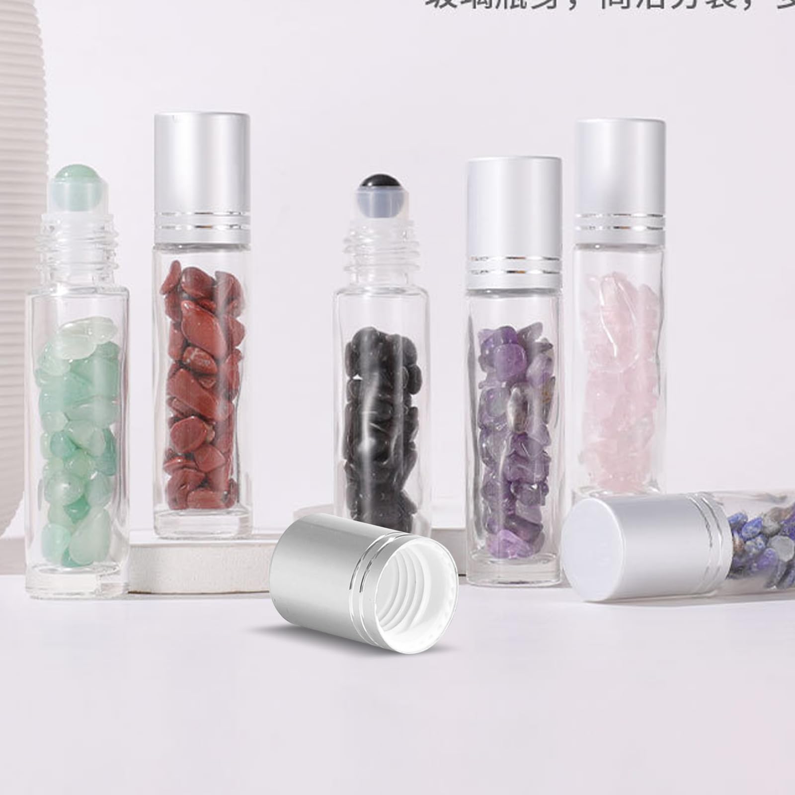 Roll on Vuoto per Oli Essenziali, 10 Pieces Roll on Vuoto, 10 Ml Bottiglie Di Olio Essenziale, Bottiglie Flaconcini Vuoti per Oli Essenziali, Roll on Bottiglie Di Profumo Vetro per Oli Essenziali