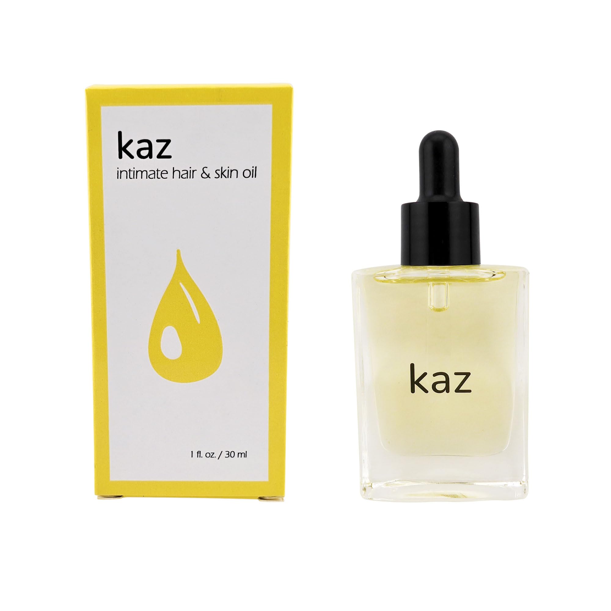 Waxness Kaz Intimate Hair & Skin Oil for Ingrown Hair Care, Soothing Lightweight Oil for Bikini Area & Underarms 1 fl oz (30 ml) – Professional Skin Care