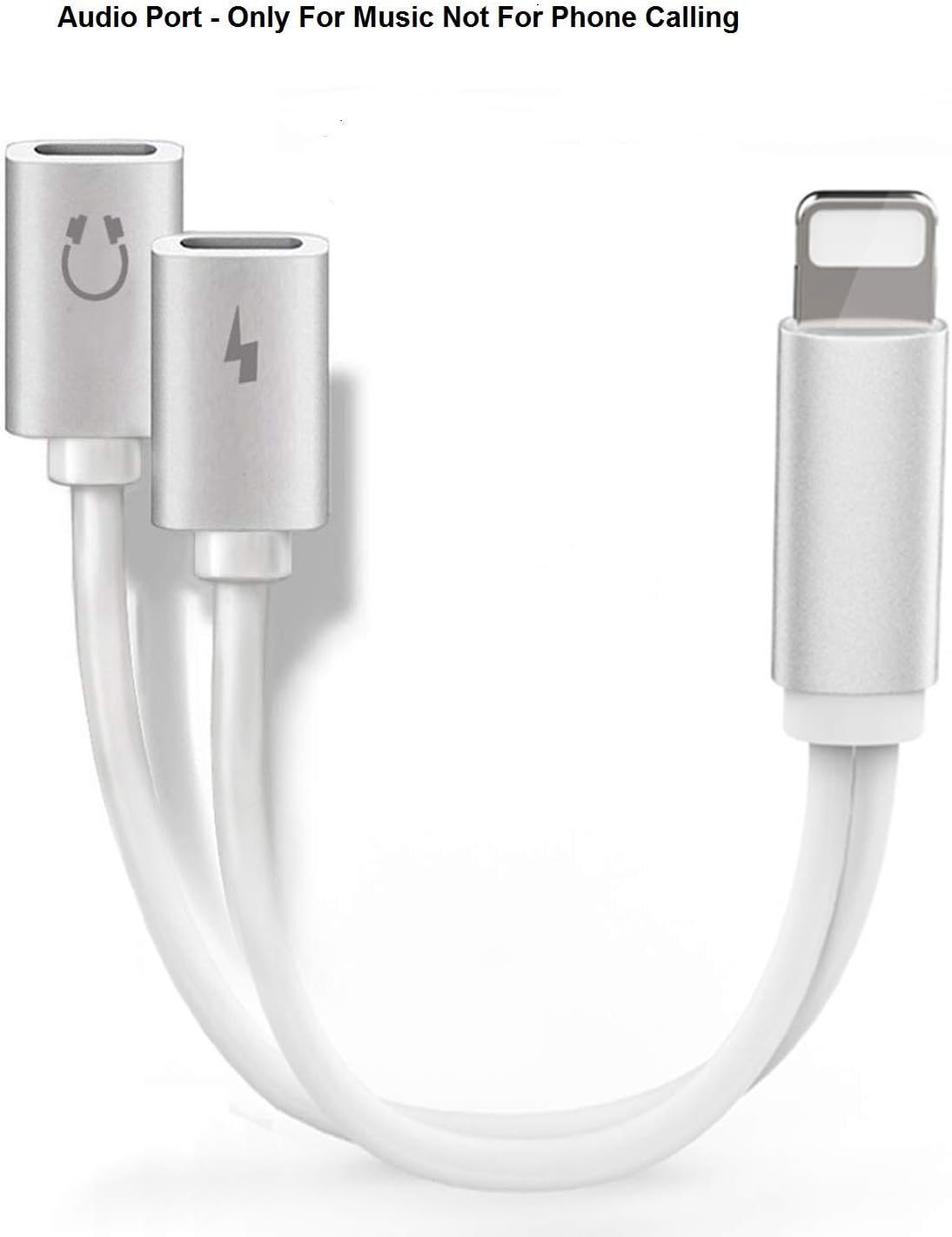 UNMCORE 2 in 1 Audio Jack Charging Adapter for iPhone Charging and Headphone Connector Mobile Adapters– Music Play – iOS Version 10.3 and Higher- Upgraded