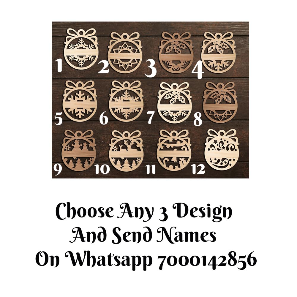 Personalized Christmas Ornaments - Name & Ribbon -2