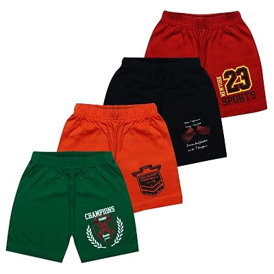 MIST N FOGG Boys & Girls Sports Shorts (Pack of 4) (MNFSHT002_4-5_Multicolored_4-5 Years)