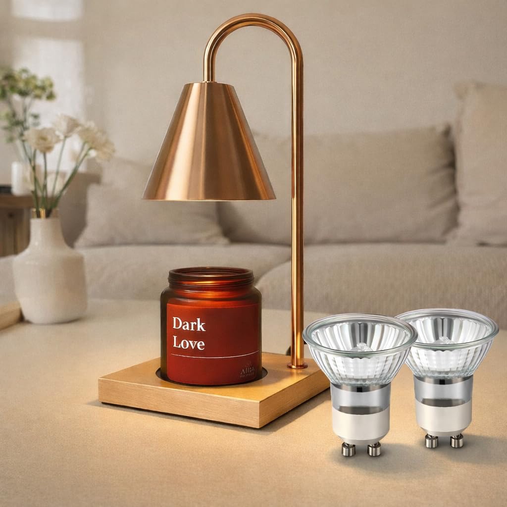 AuraDecor Candle Warmer Lamp with 2 GU10 Bulb Combo | Gift Set | Home Fragrance Wax Warmer Lamp Kit-image-21