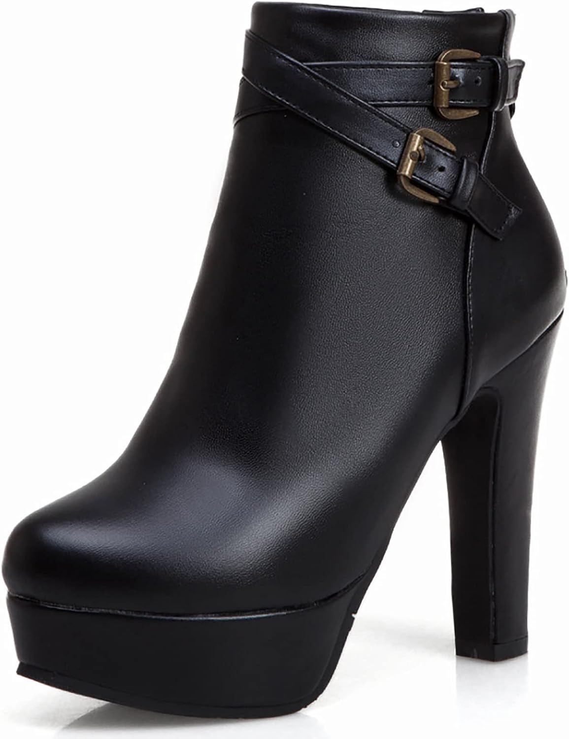 Women's Boot Pointed Toe Ankle Boots Wedding Dress Shoes with Chunky Block Heels Chunky High Heel Ankle Booties Pump for Women,Black,39 EU/8 US