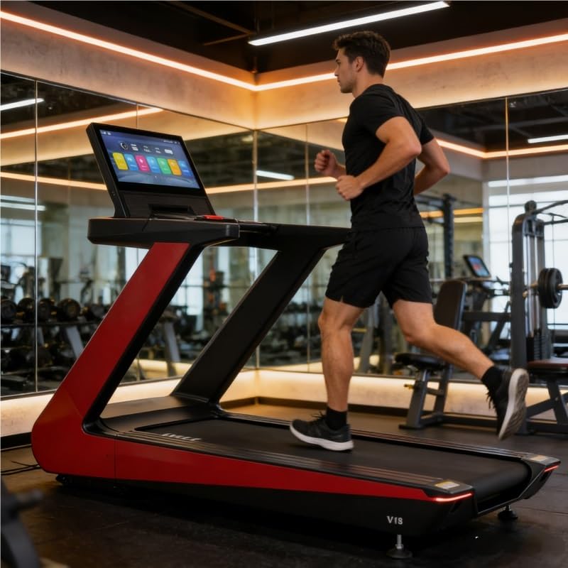 Image of Foldable Treadmill,Touchscreen Mini 24 Inch Fitness Equipment, Suitable for Home, Gym, Business and Office Use
