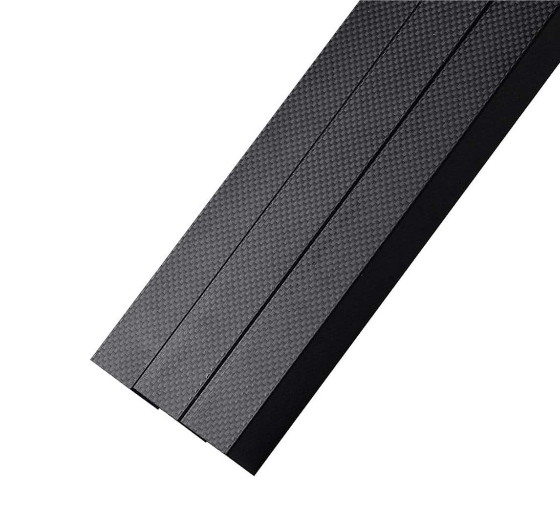 Tubo quadrato rettangolare interamente in fibra di carbonio 3K da 1000 mm