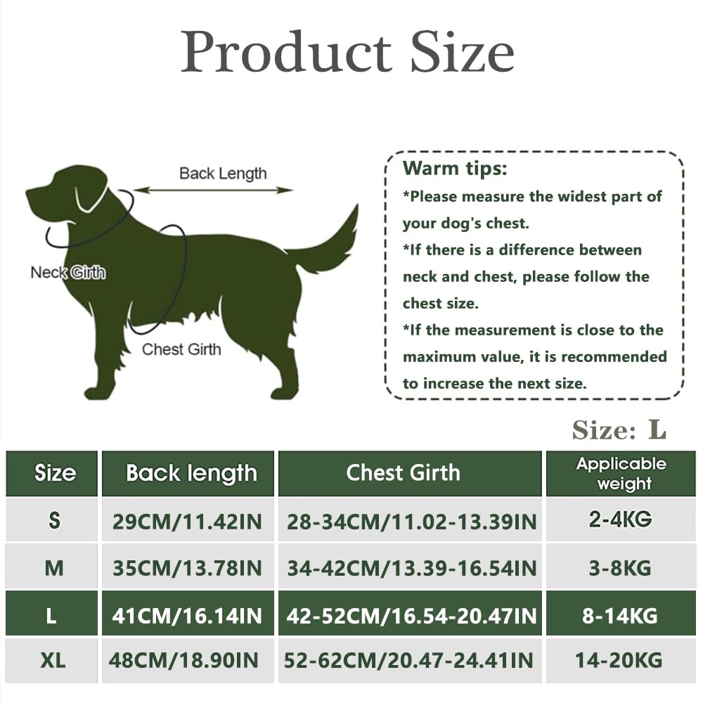 Dog Surgery Recovery Suit Camouflage Dog Recovery Suit Female Male Soft Dogs Bodysuit After Surgery Large Post Surgical Dogs Vest for Post Operative Abdominal Wounds Protect Prevent Licking (L) - Image 2