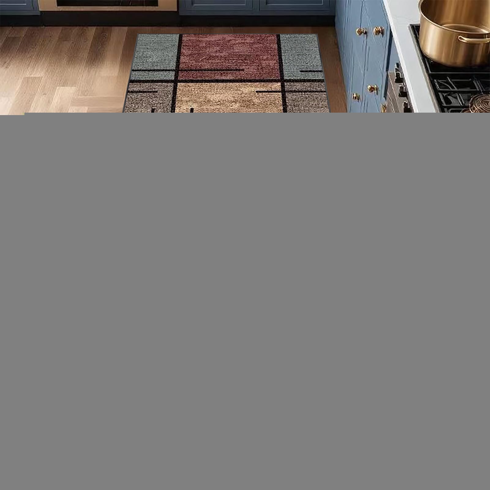 Laegnfho Runner Rug for Hallway Non Slip, Long Hallway Hall Runner, Runner Rugs for Kitchen Mat, Narrow Rugs Washable for Bedroom, Laundry Room, Kitchen, Entrance, Corridor 65 x 80 cm
