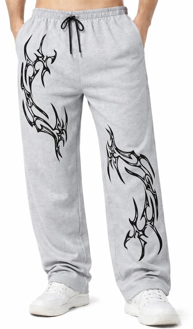 mank-d Men's Fashionable Trackpants for Exercise Trendy Men's Lower, with Prints-picture-53