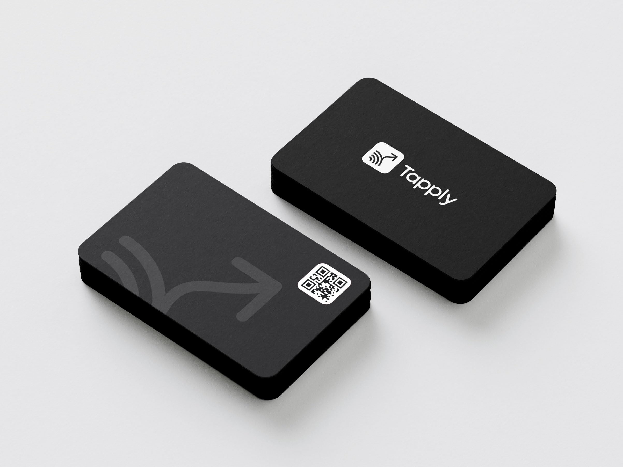 Biglietto da Visita Digitale NFC QR Code Compatibile Android iOS Profilo Aggiornabile Online Nero
