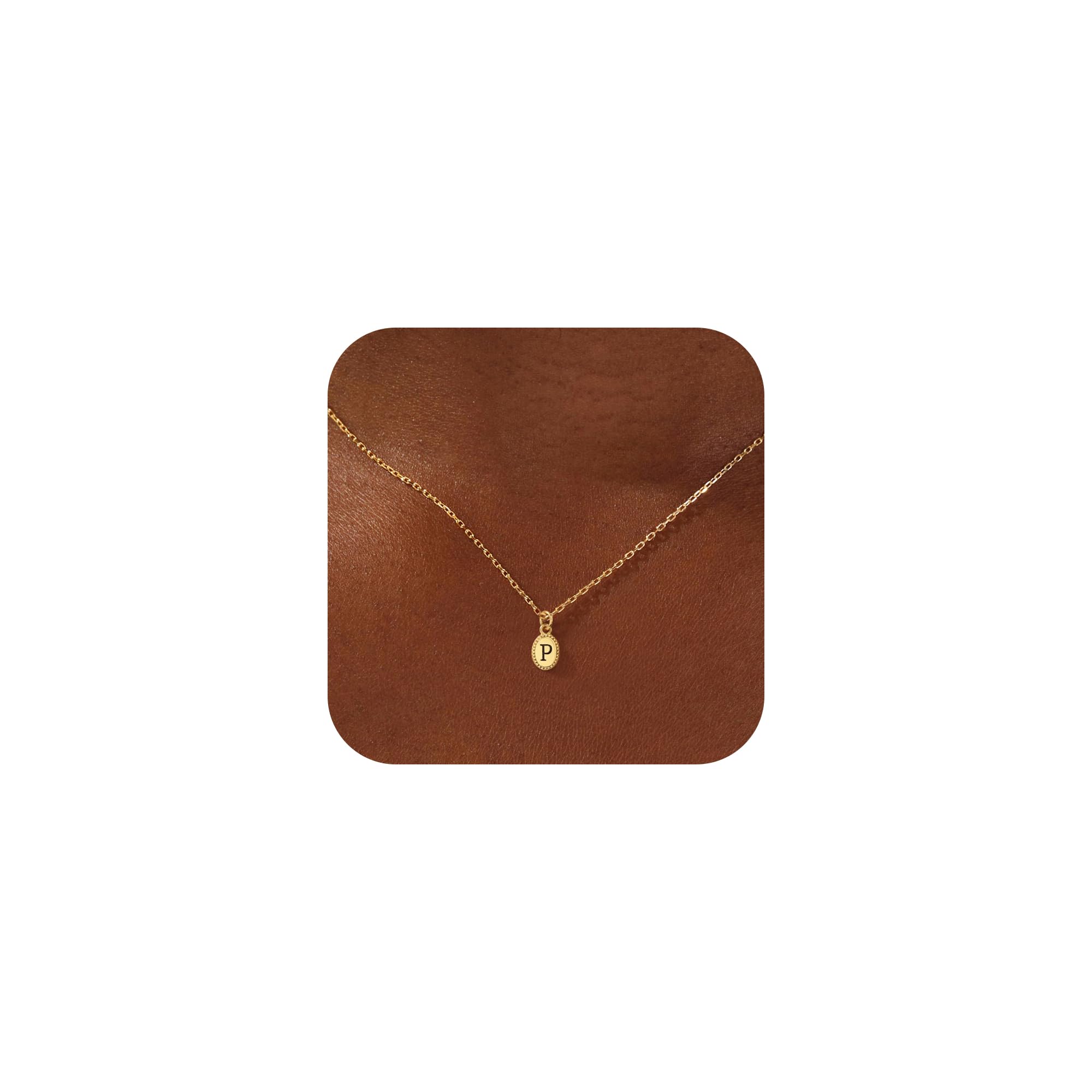 RMMD Gold Kette mit Buchstaben für Frauen Mädchen - 18K Vergoldet Halskette Damen Buchstaben A-Z Kette Personalisierte Goldkette Damen Schmuck Geschenke für Frauen Mädchen