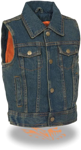 Milwaukee Leather Classic Style Denim Vest - Just Like Dads for Kids
