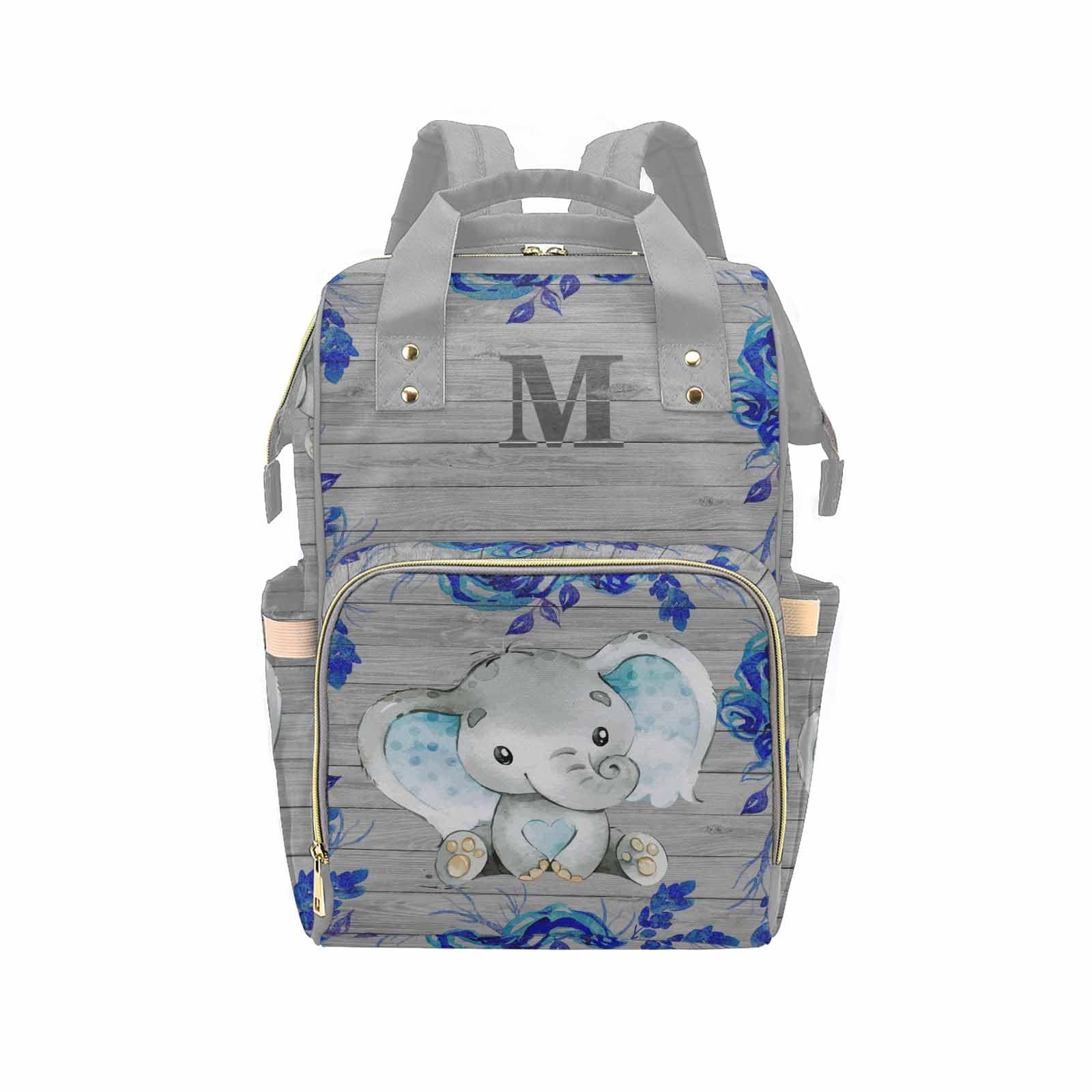 Name Cute Diaper Bag Backpack with Name Custom Portable Baby Nappy Changing Bag with Multi Pocket & Large Capacity Personalized Casual Mommy Backpack for Mother's Day Holiday
