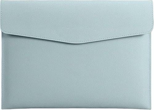 A4 ファイルフォルダー ケース 書類ケース バッグ ドキュメントレター ソフトレザー 330mmx240mm PUレザー プラスチック封筒 大容量 防水 ボタン留め 持ち運び 資料 収納 オフィス ビジネス 通勤 Leisure Blue Breeze