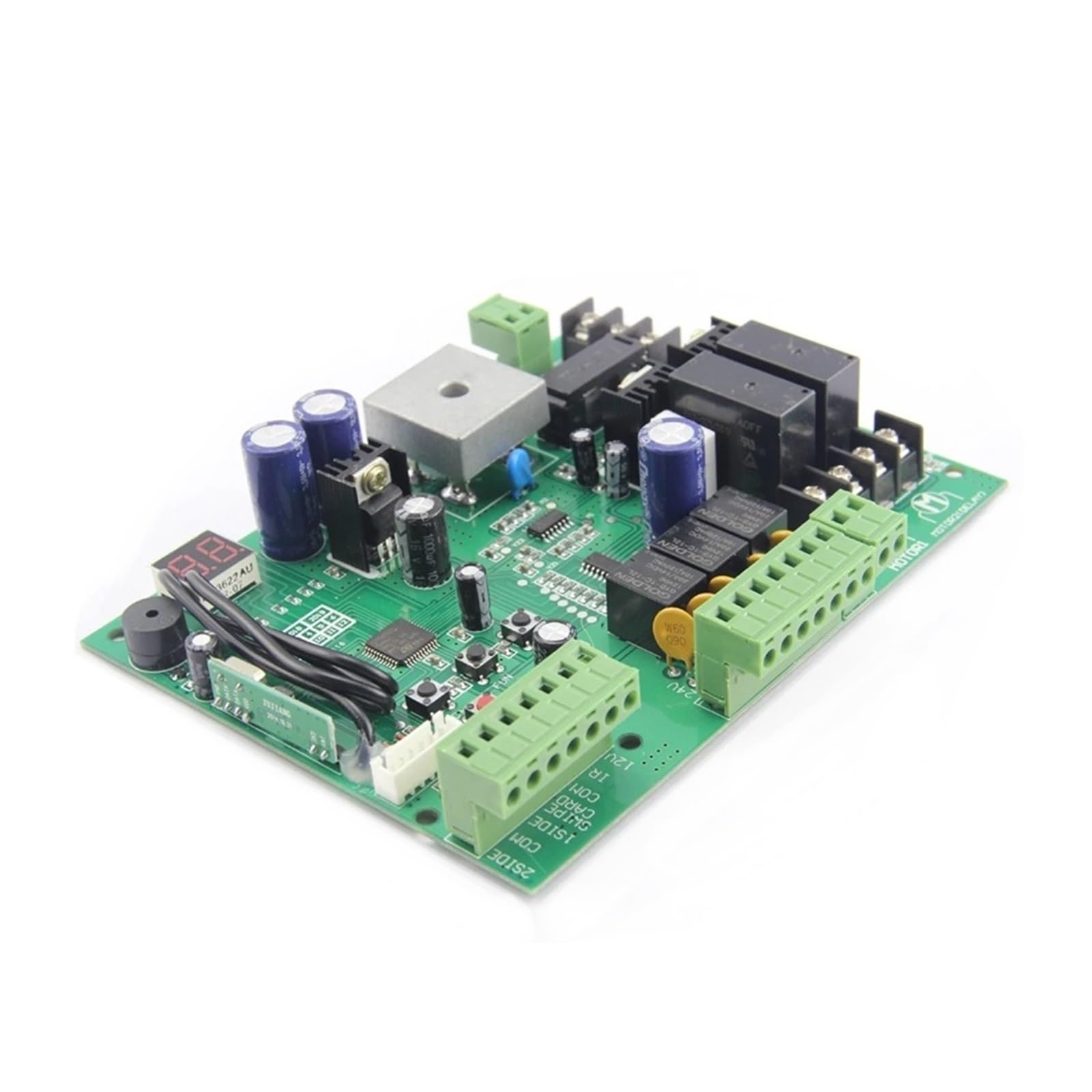 Carte de contrôle, Le panneau de commande porte battante connecte la batterie secours ou le système solaire avec montant télécommande en option pour motorisations de portail(No remote 24V)