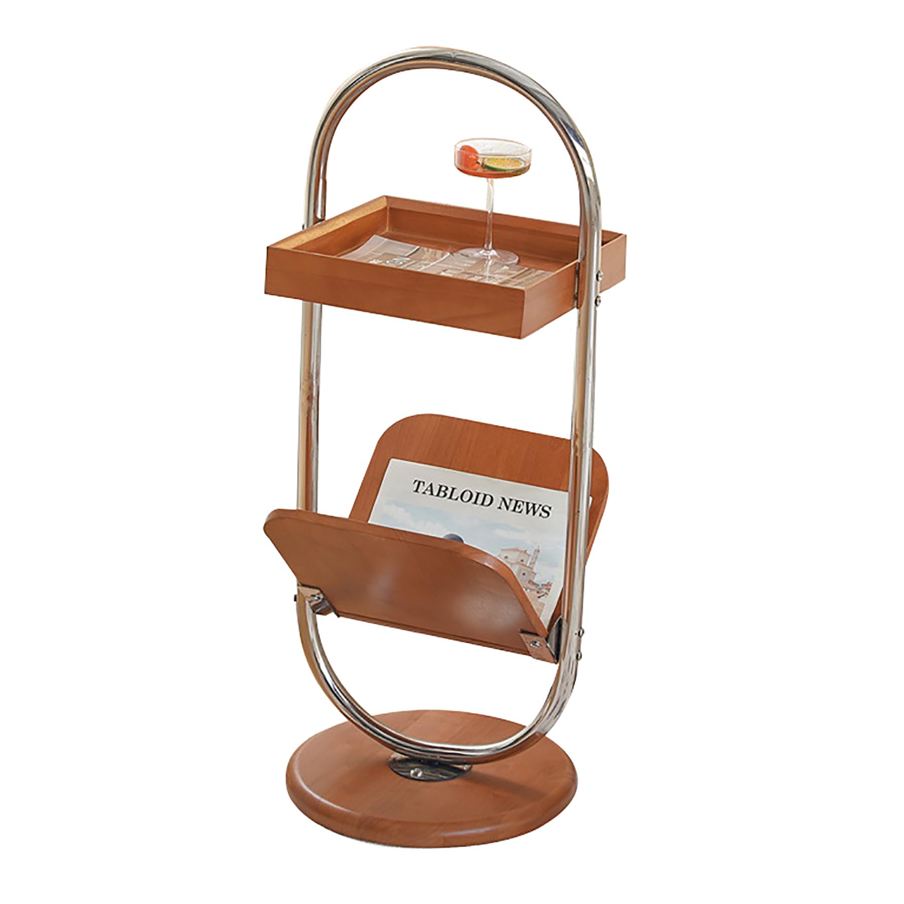 ZLGONRL Wooden Side Table Coffee Table Bedside Table Living Room Small Bookshelf End Table Nightstand Tables with Magazine Rack