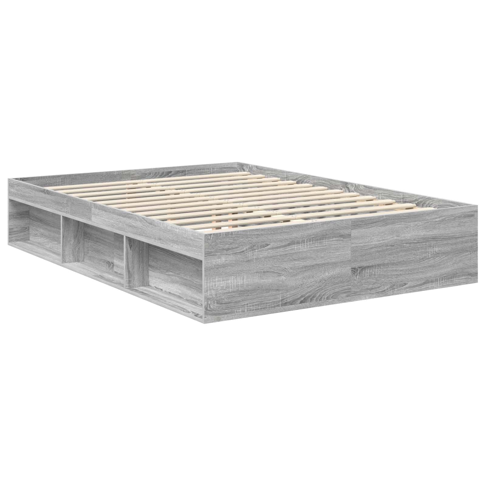 vidaXL Estructura de Cama con cabecera Gris Sonoma 140 x 190 cm