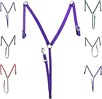 Vista 12 de Majestic Ally Collar de pecho acolchado de nailon para caballos (turquesa, completo)