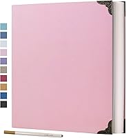 Vista 22 de Vienrose Álbum de fotos autoadhesivo de 40 páginas, tapa dura DIY, álbum de recortes con 3 anillas para niños, bodas, bebés, familia, púrpura