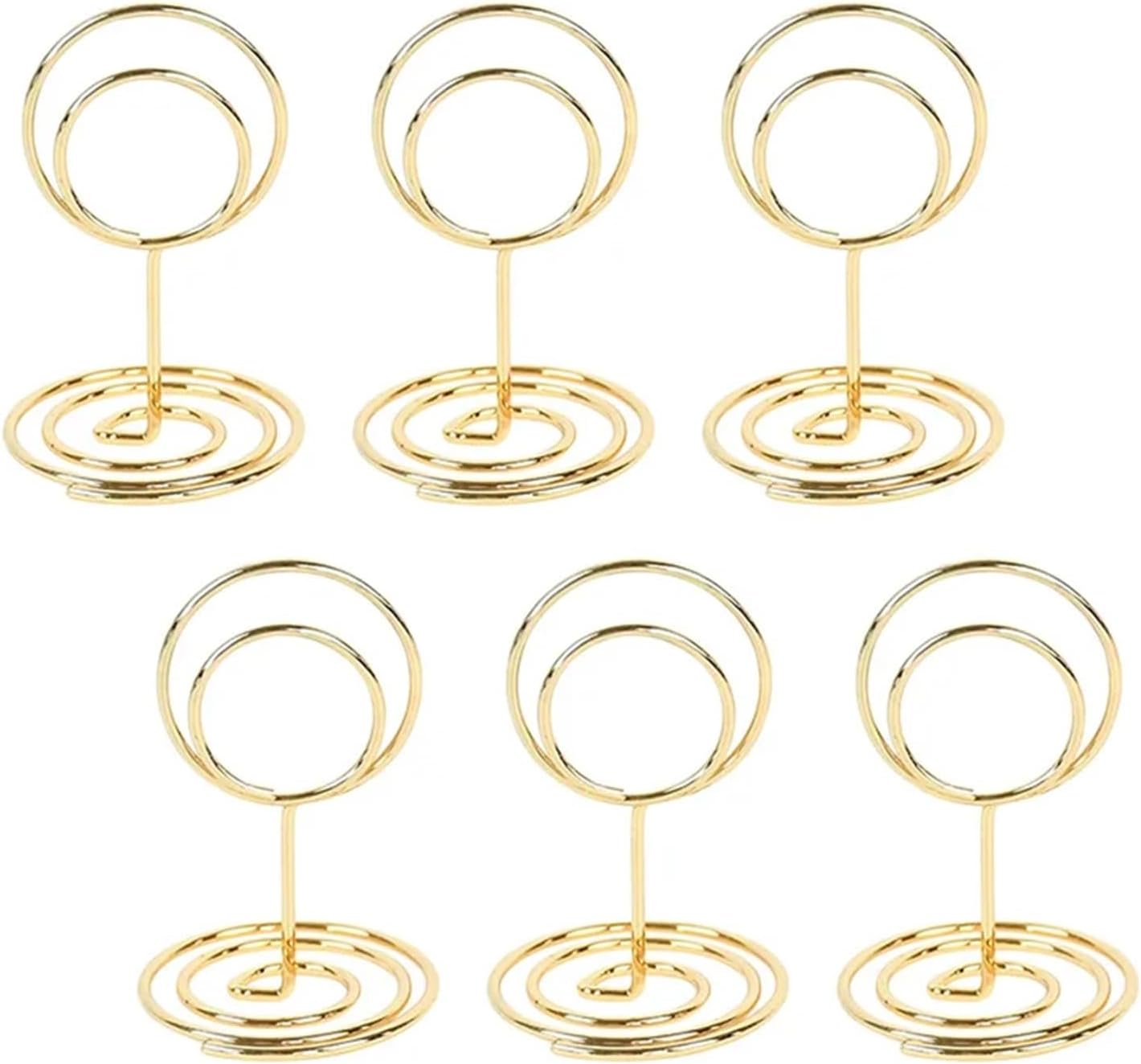 Table Number Holder 100pcs Metal Place Card Holders Photo Clip Stands Wedding Table Number Name Sign Stand for Wedding Birthday Party Home Decoration For Anniversary Party(Rose gold heart)