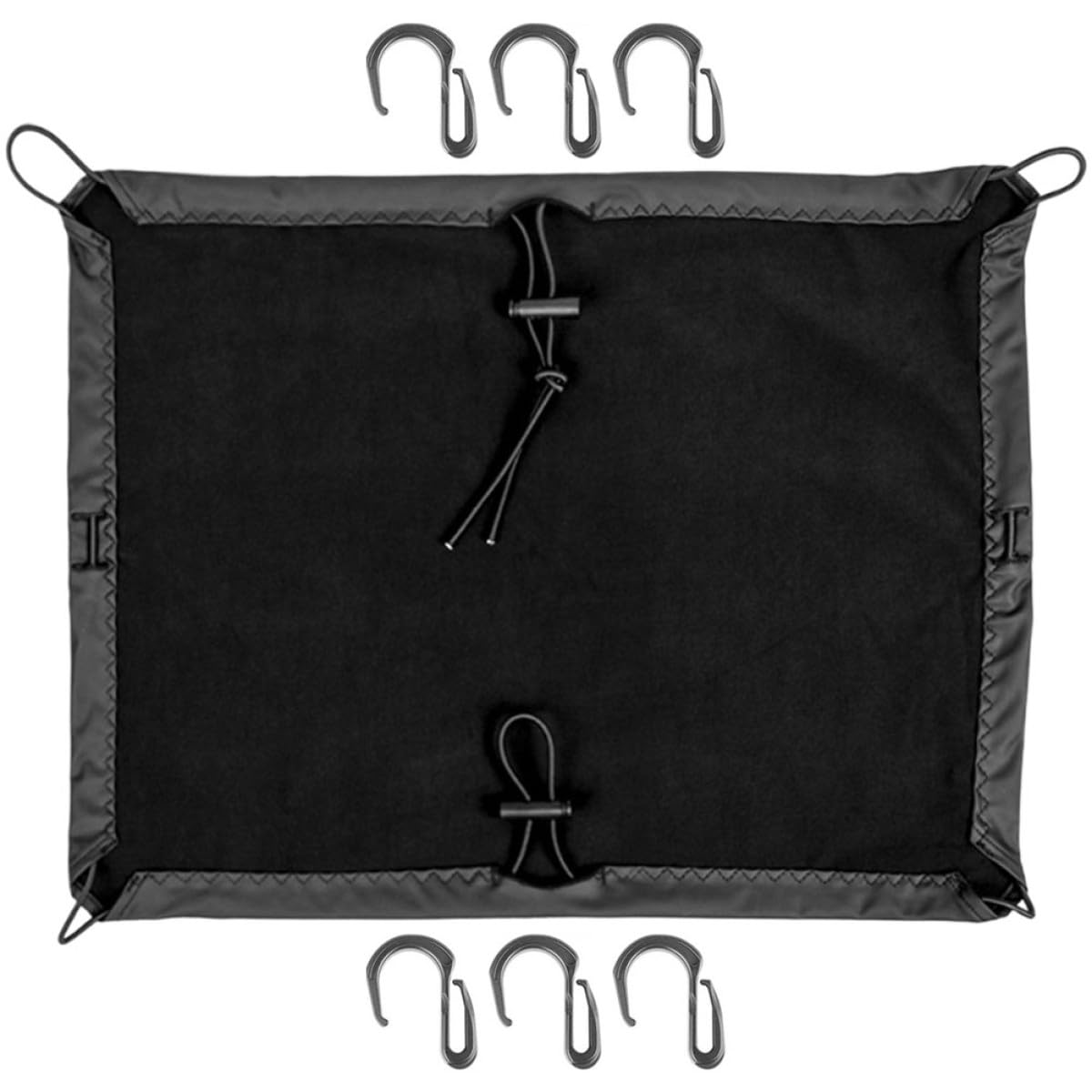 Outanaya Copertura Elastica per Bagagli da Moto Rete Elastica e Ganci, Tessuto Resistente Nero per Ciclismo e Scooter, Protezione Sicura Casco e Piccoli Oggetti