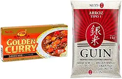 Kit Karê Japones Arroz Guin 1Kg e Karê Gold Curry Suave 220g