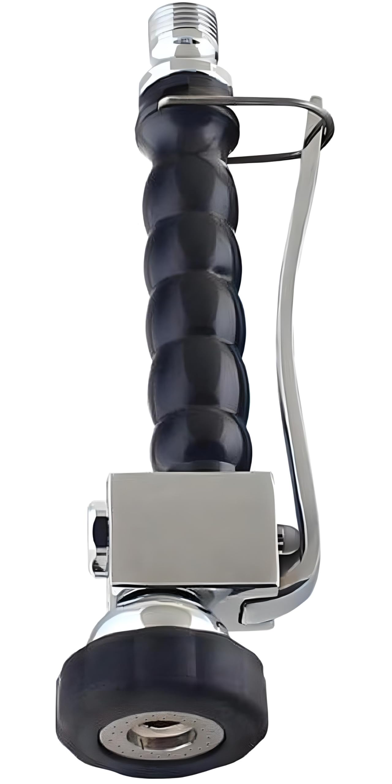 UZMAN Doccetta professionale Gastro (nero) con staffa di bloccaggio da 1/2", in acciaio inox, per doccetta a gas