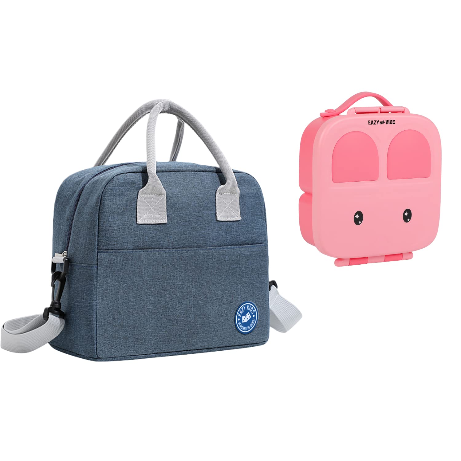 Eazy Kids Bento Box wt Insulated Lunch Bag Combo - Pink