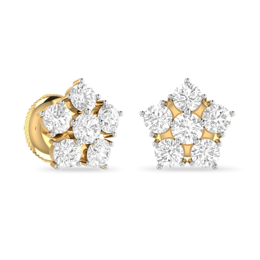 Aucent by PC Jeweller The Tayten 18KT Yellow Gold and Diamond Earrings-image-14