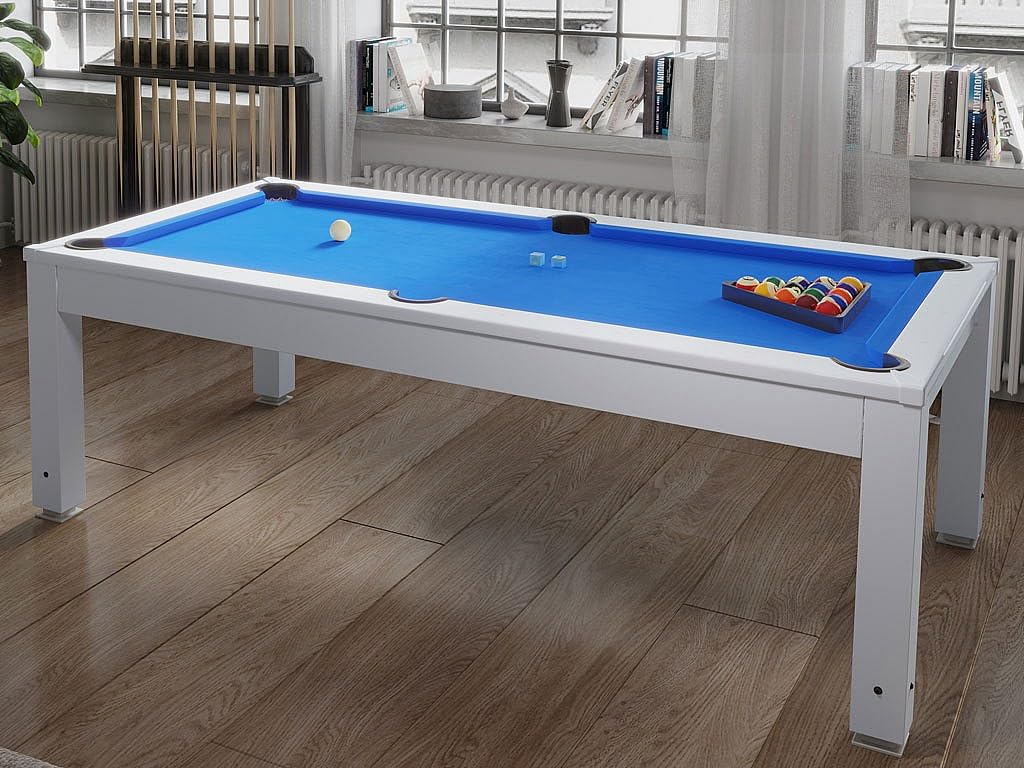 Vente-unique - Table Transformable - Billard Snooker - Hauteur Ajustable - 207 * 114 * 79 cm
