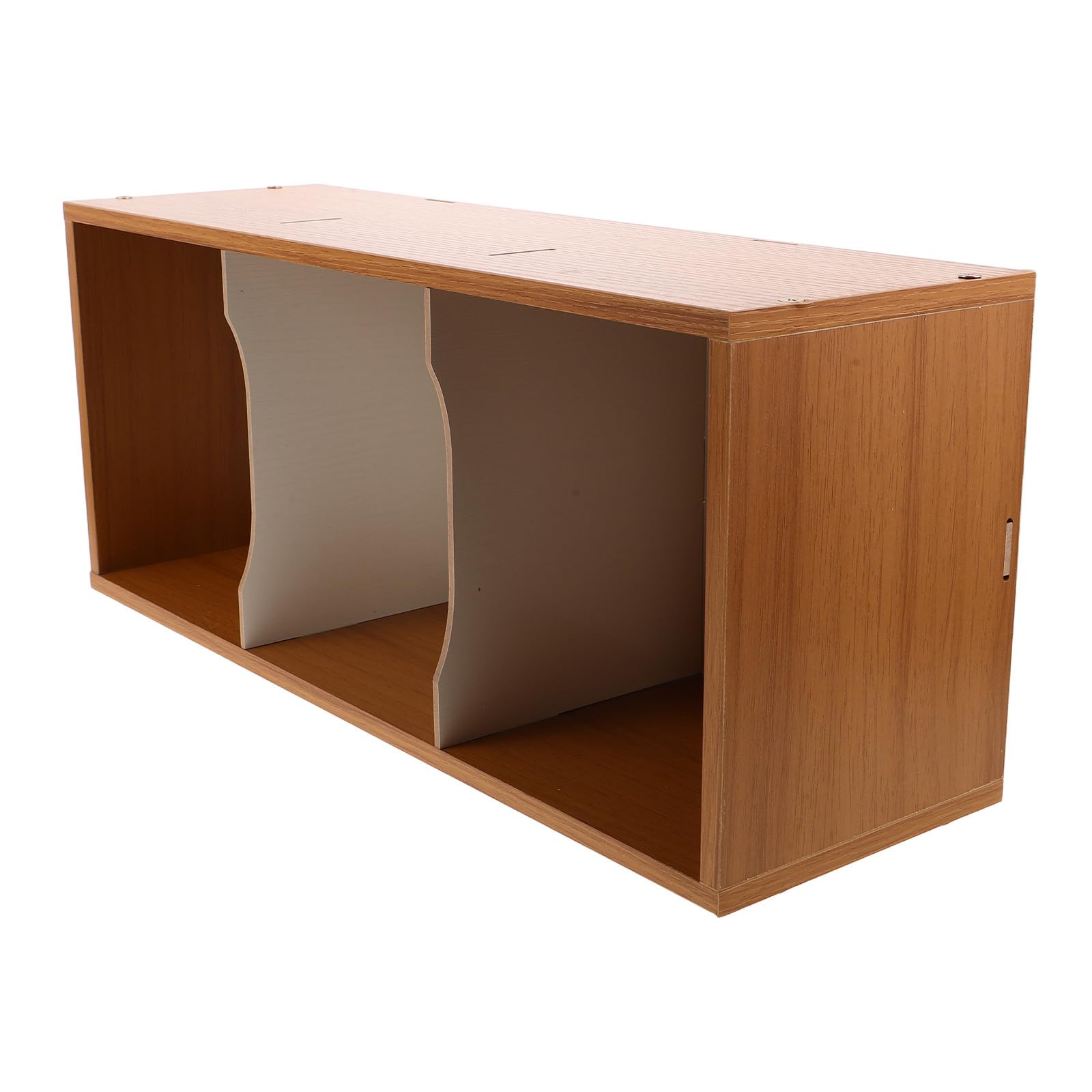 TOYANDONA Porta CD da Tavolo in Legno Versatile Struttura Facile da Smontare, Supporto per Dischi e Giochi per Ambiente Desktop e Collezione di Dischi