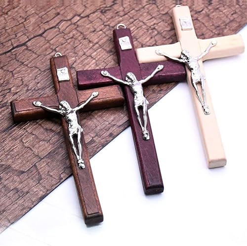 Miniatura 8 de Regalo católico para hombre y mujer, hecho a mano en Tierra Santa, Crucifijo de madera natural, Crucifijo de oración y celebración de cruz, colgante