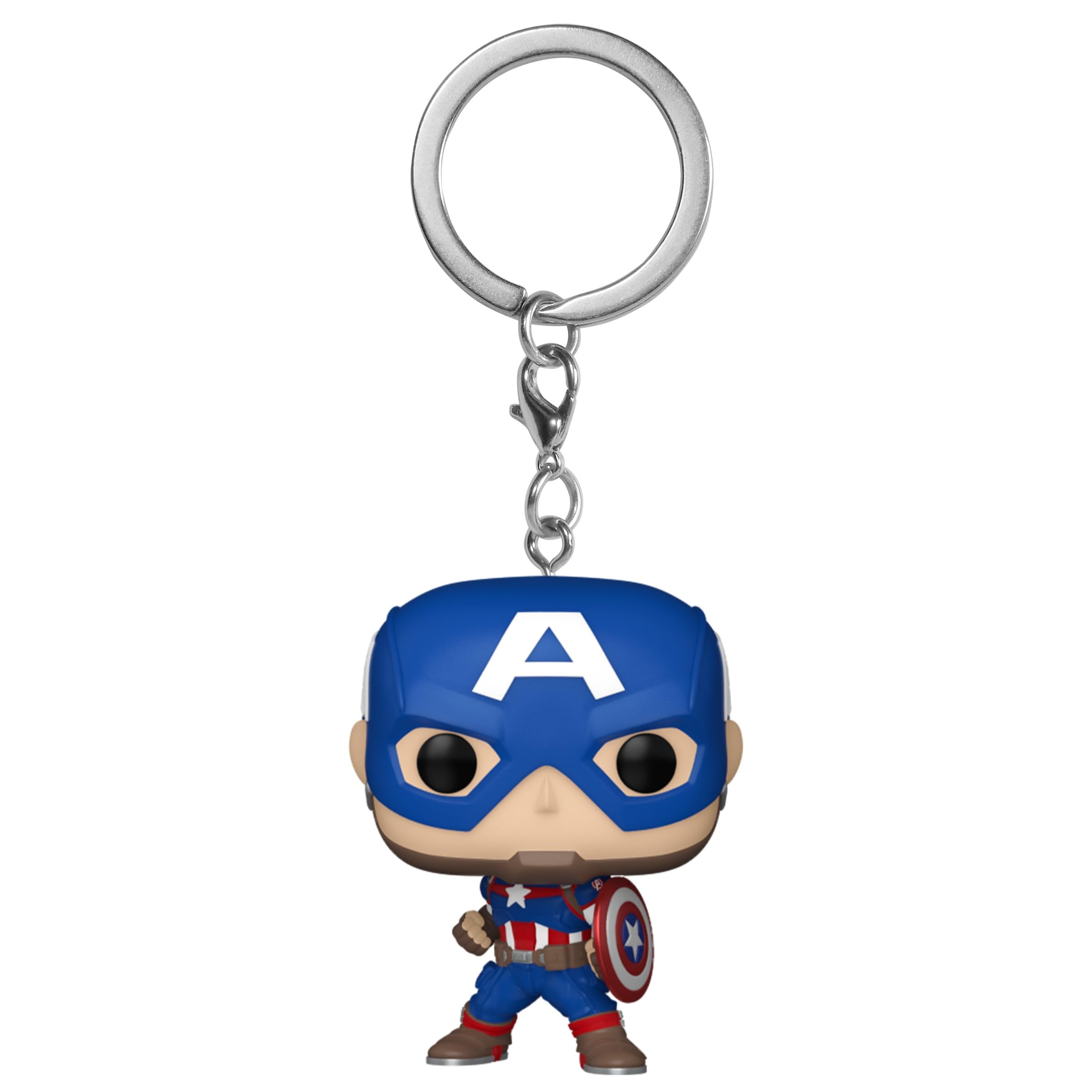 Funko Pop! Keychain: Marvel NC - Captain America - Marvel Comics Novelty Keyring - Collectable Mini Figure - Stocking Filler - Gift Idea - Official Merchandise - Comic Books Fans - Backpack Decor
